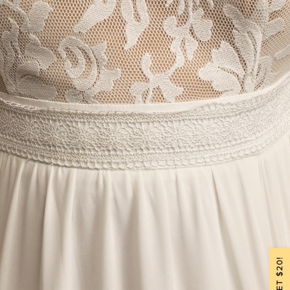 NWT Lulu’s “Forever & Always” White Lace Maxi Dress - Picture 3 of 7